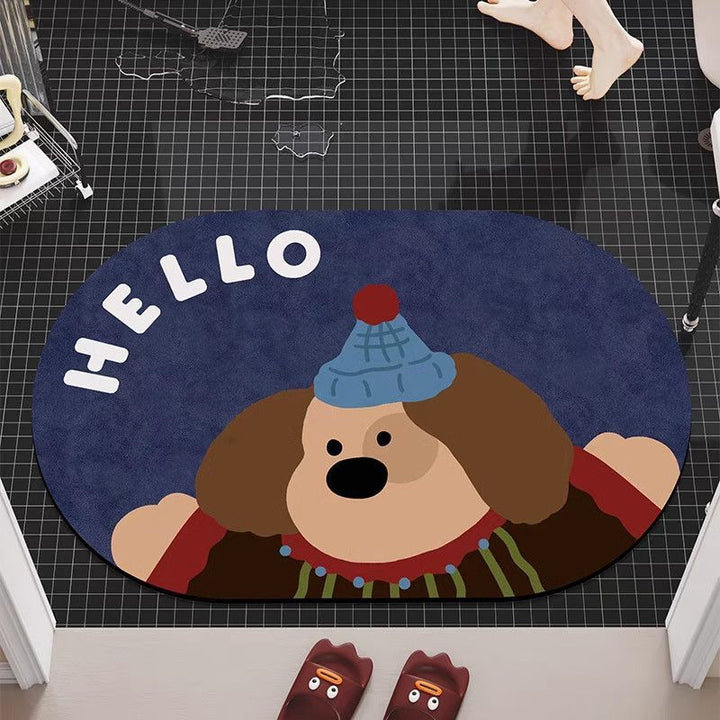 Playful Cat-Themed Bath Mat Kalsten