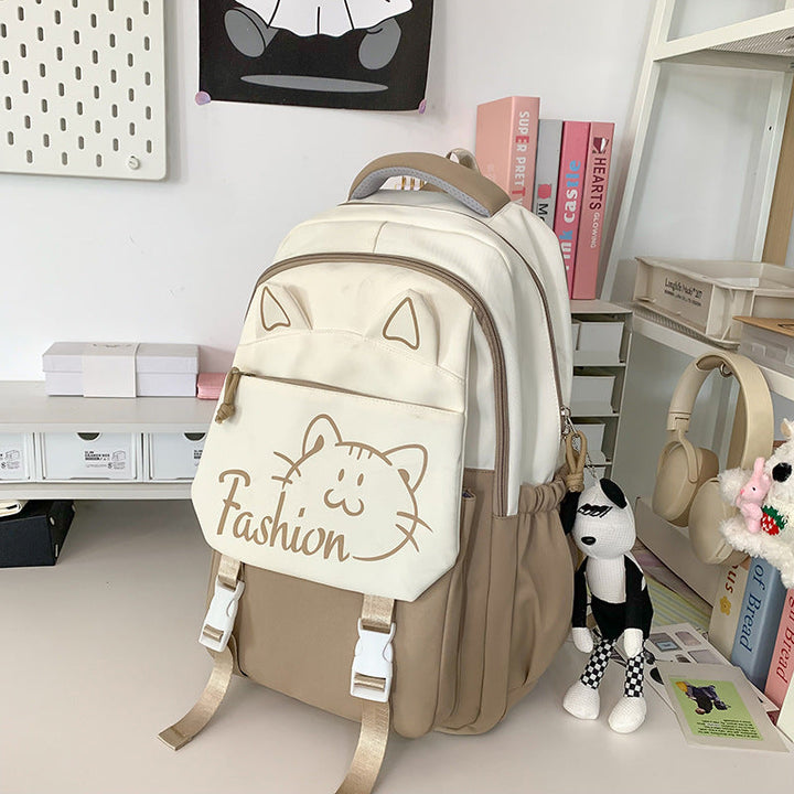 Backpack with Cute Cat Ears and Practical Compartments Kalsten