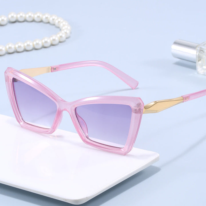Women's Cat-Eye Sunglasses with Luxurious Transparent Frame Kalsten