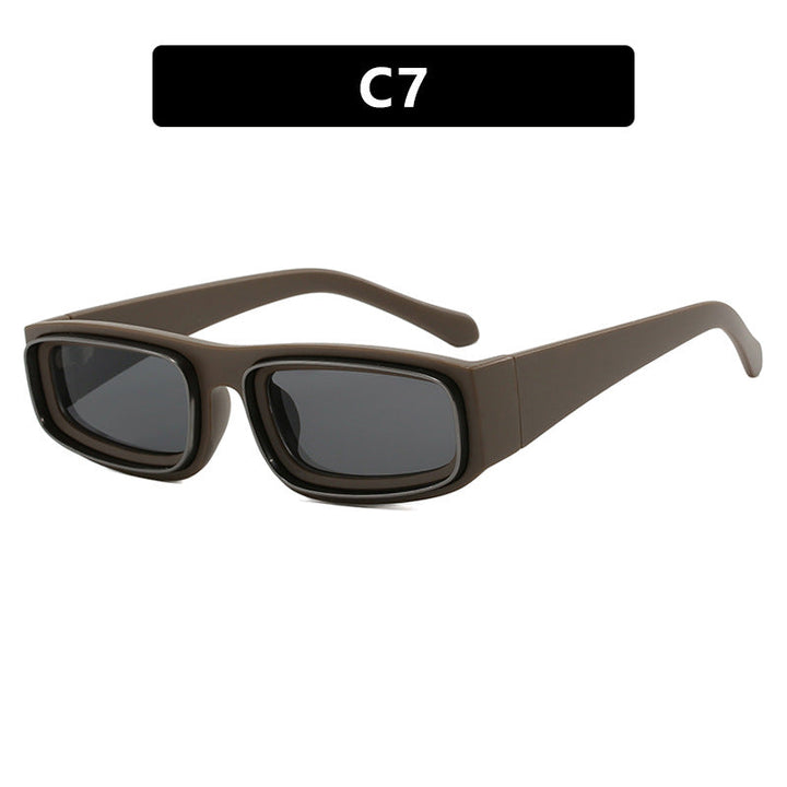 Ladies trendy rectangular sunglasses with elegant color play Kalsten