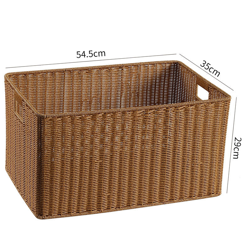 Handwoven Storage Basket with Cutout Handles Kalsten