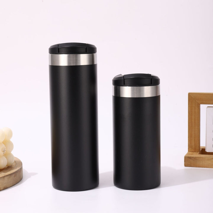 Insulated Stainless Steel Travel Tumbler With Flip Lid And Vacuum Double Wall