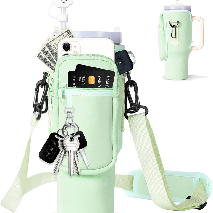 Ladies trendy and sparkling drinking bottle with shoulder bag Kalsten