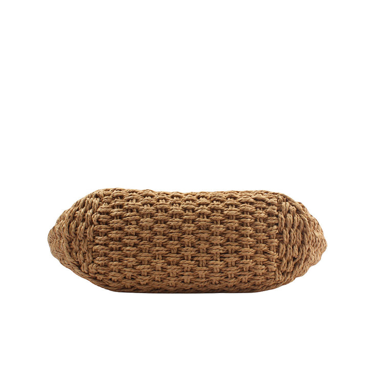 Natural straw bag with elegant leather handles Kalsten