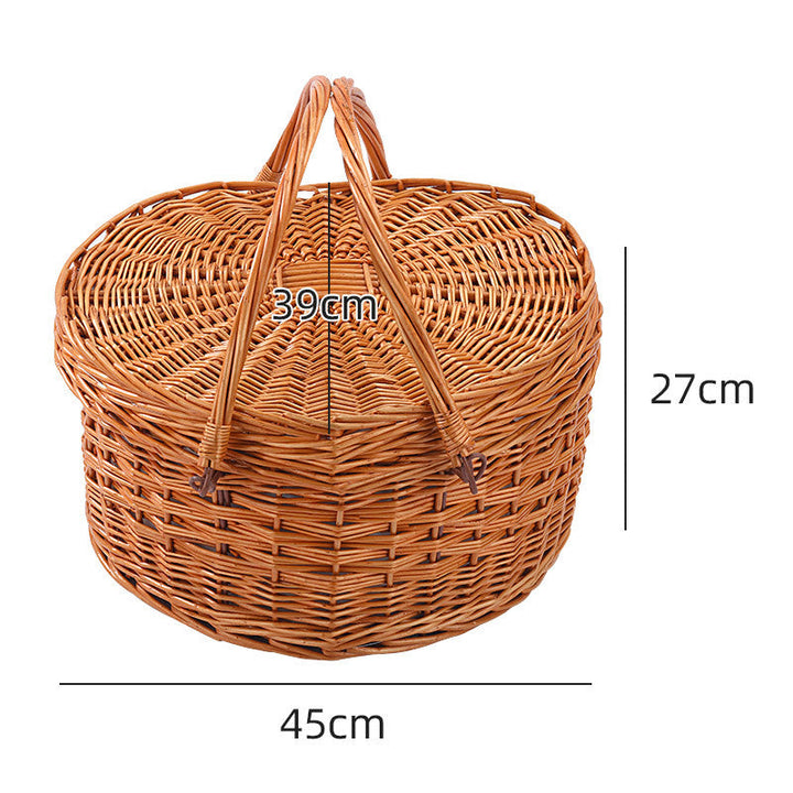 Women Handcrafted Basket with Practical Lid Kalsten