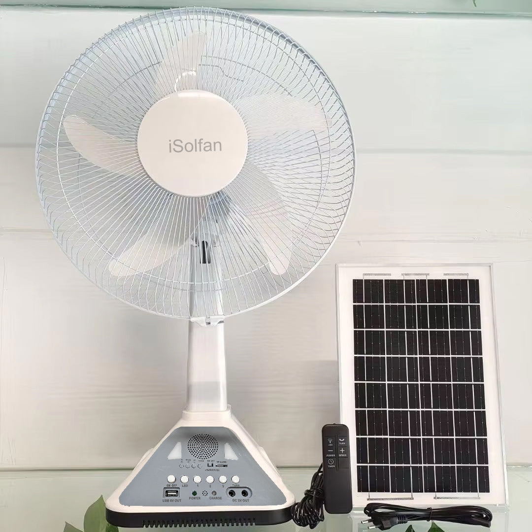 Women Portable Solar Fan with Remote Control and USB Connection Kalsten