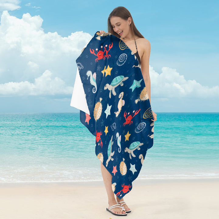 Beach towel with maritime star motif Kalsten