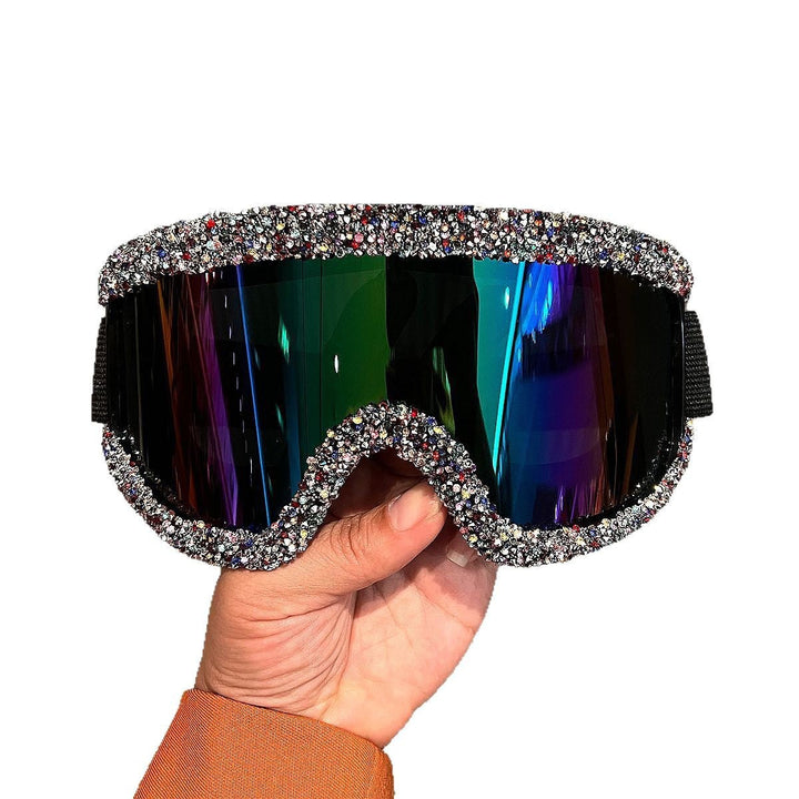 Ladies glamorous ski goggles with sparkling crystal frame Kalsten