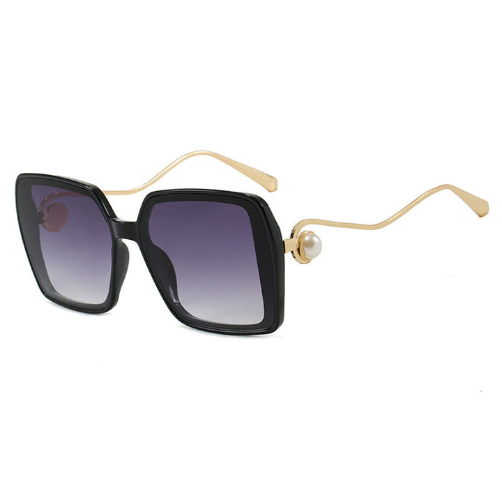 Women's fashionable square glasses with elegant metal frame and unique accents Kalsten