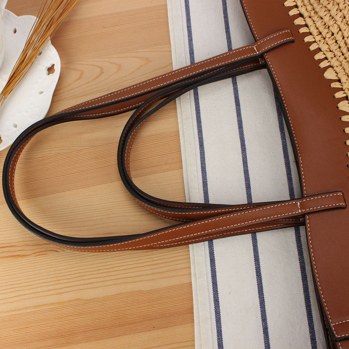 Braided Shoulder Bag with Elegant Leather Detail Kalsten