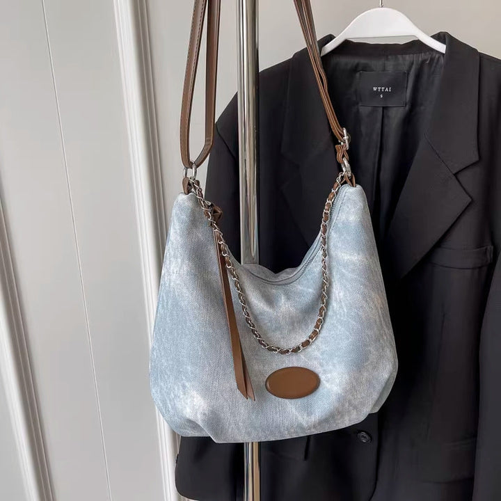 Elegant Denim Hobo Bag Kalsten