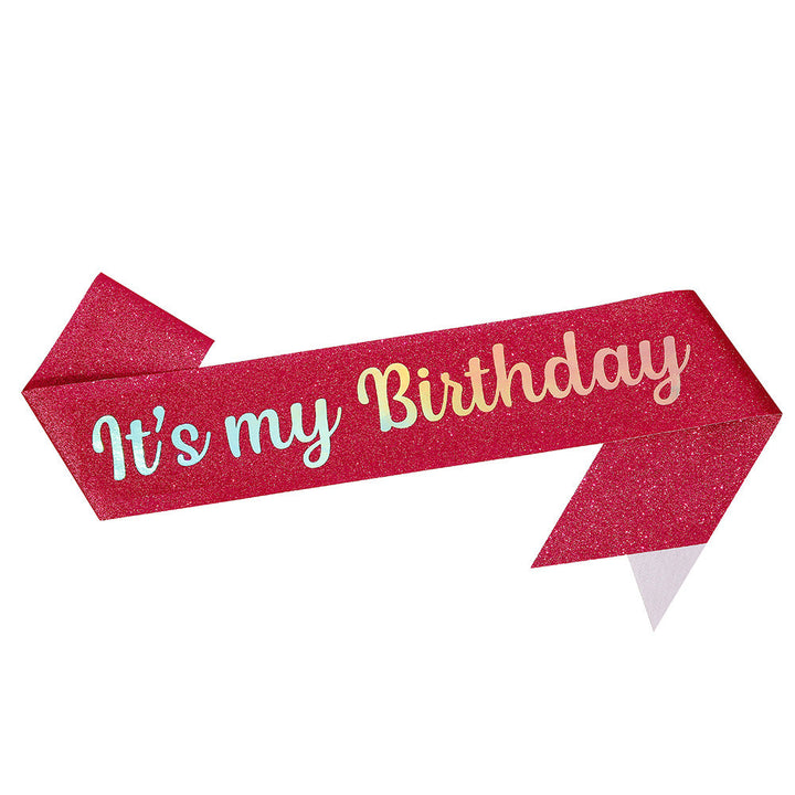 Ladies Festive Birthday Band with Glitter Design Kalsten