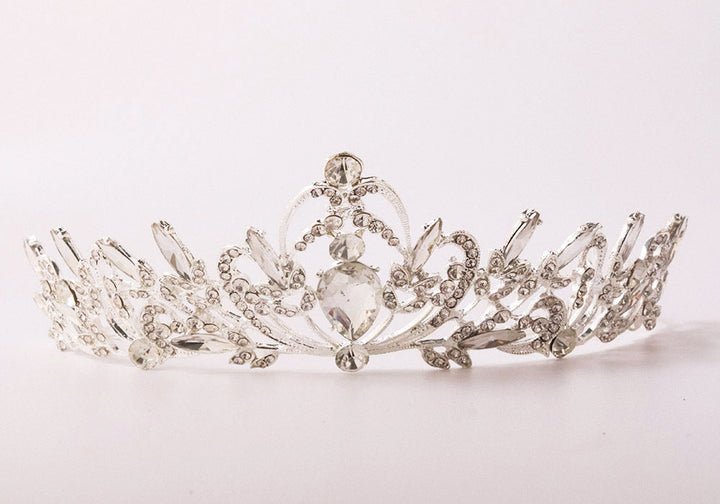 Ladies Elegant Headband with Floral Decorations and Rhinestones Kalsten