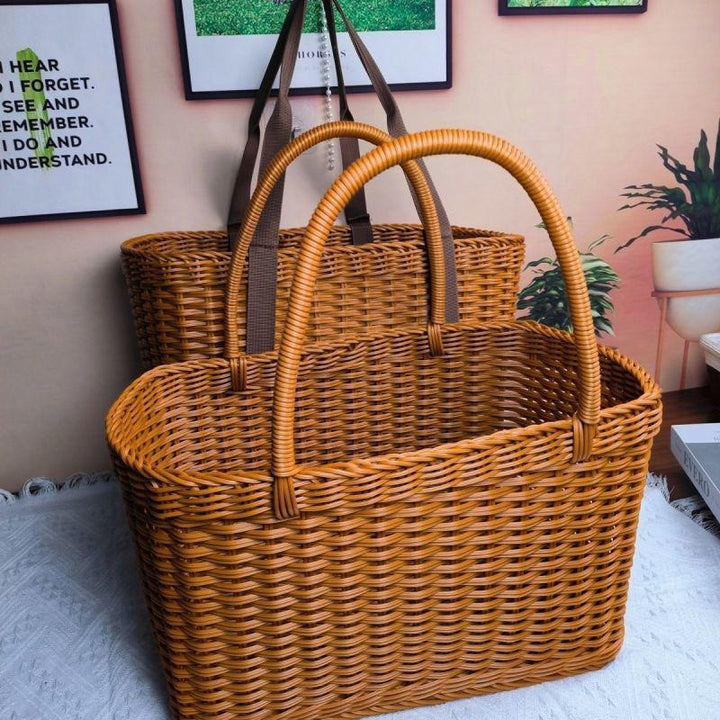 Handwoven Decorative Market Basket Kalsten