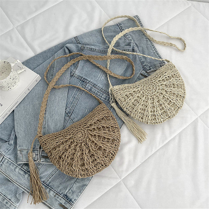 Hand-knotted shoulder bag with fringes Kalsten