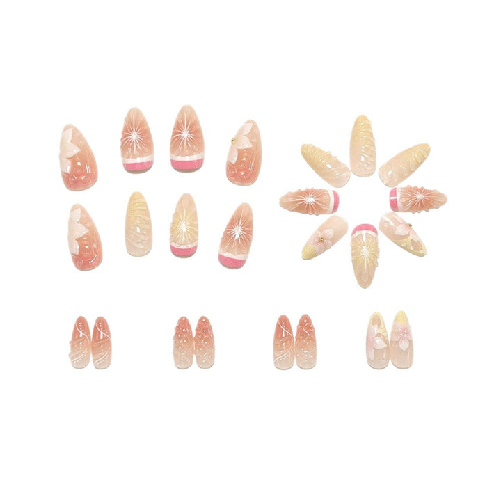 Artificial nails in spring floral and fruit design Kalsten