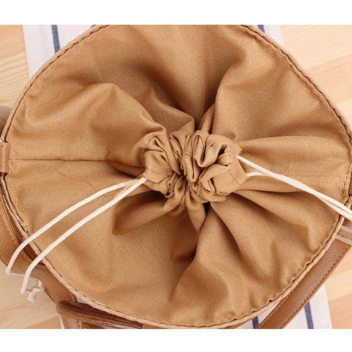 Braided tote bag with innovative ring handle Kalsten