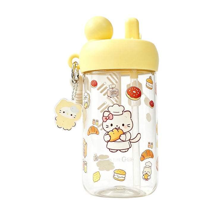 Women's water bottle with integrated animal motif and practical carrying handle Kalsten
