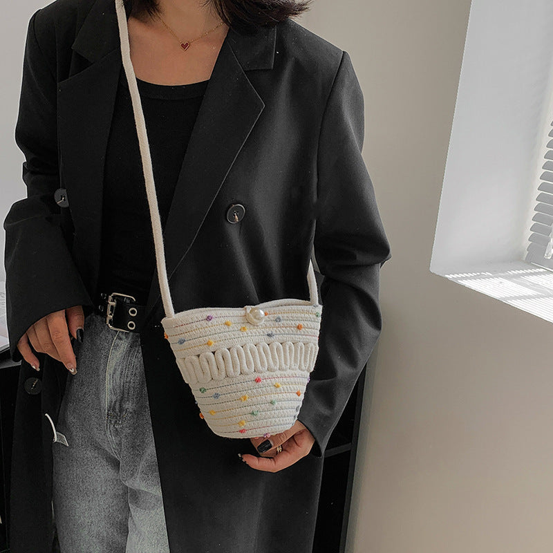Playful Crossbody Bag Made of Braided Material Kalsten