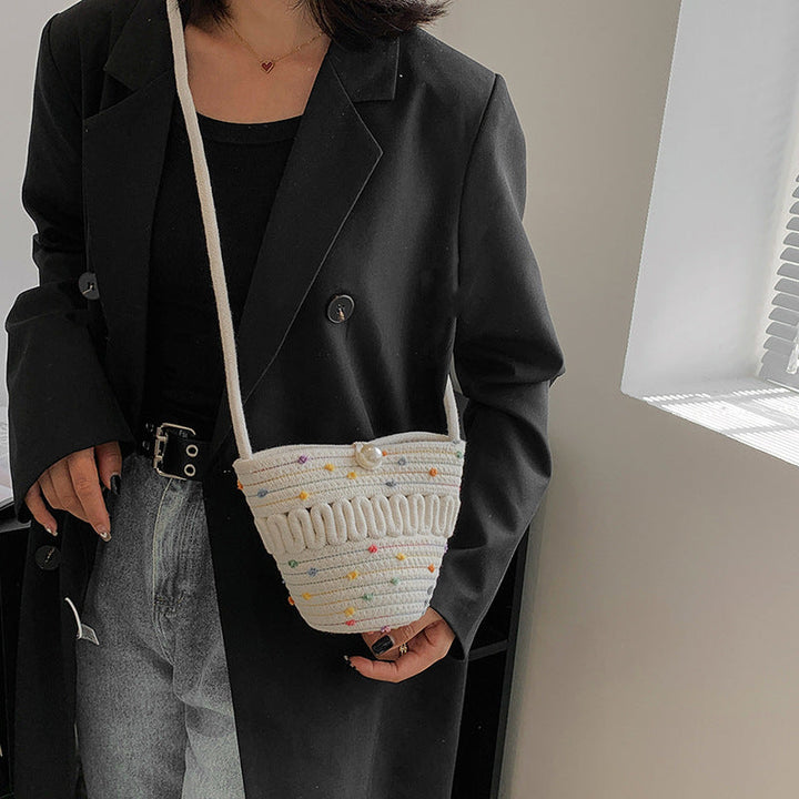 Playful Crossbody Bag Made of Braided Material Kalsten