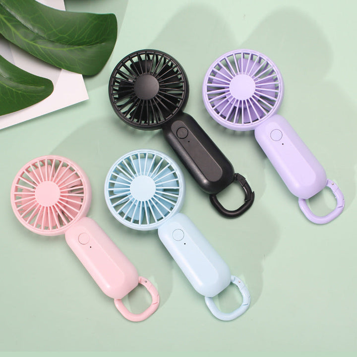 Women's compact portable handheld fan with rechargeable battery and carrying strap Kalsten
