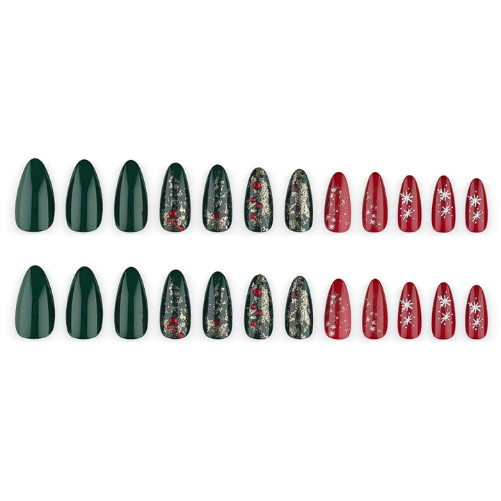 Artificial nails in festive Christmas design Kalsten 1787298787
