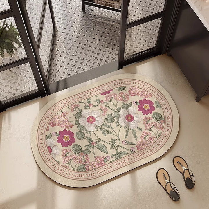 Floral Design Decorative Area Mat Kalsten