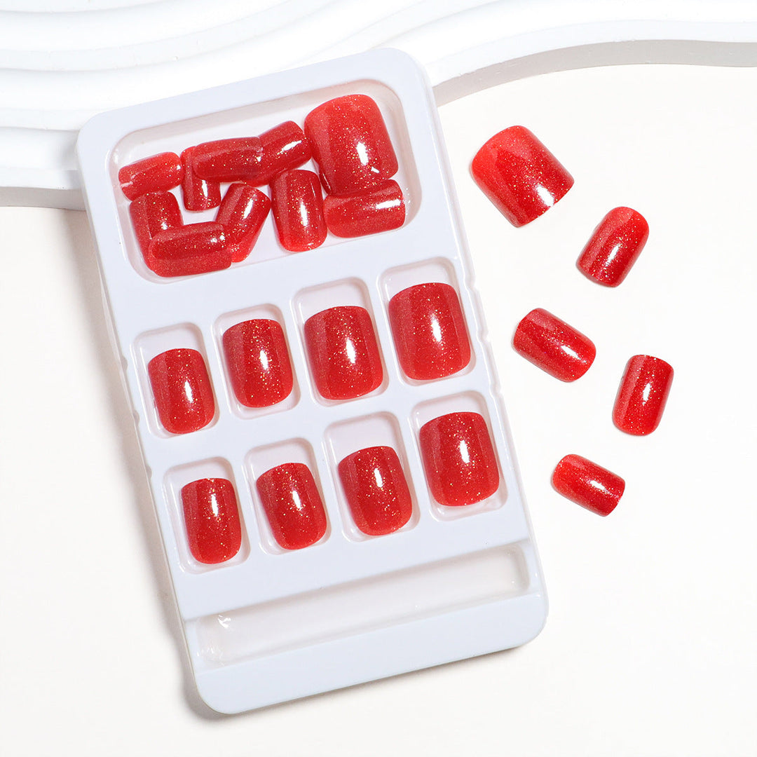 Glittery Press-On Toenail Set Kalsten