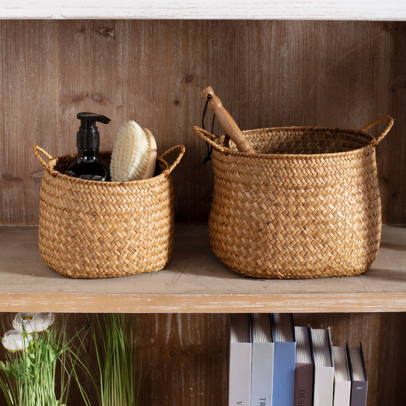 Handcrafted Storage Bin with Natural Woven Design Kalsten