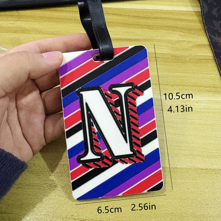 Personalized Striped Luggage Tag Kalsten