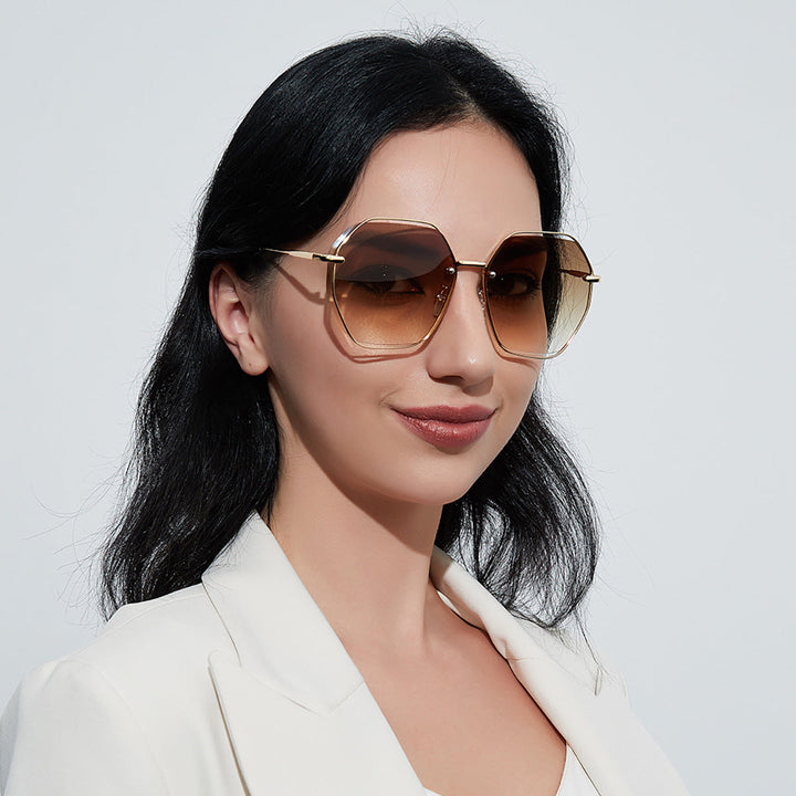 Women's fashionable octagonal sunglasses with elegant frame Kalsten