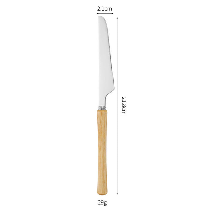Elegant serving spoon with ergonomic wooden handle Kalsten
