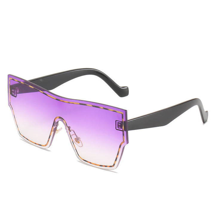 Women futuristic oversized wraparound sunglasses Kalsten