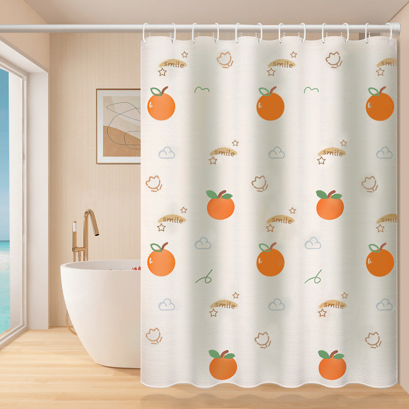Playful Fruit-Themed Shower Curtain Kalsten