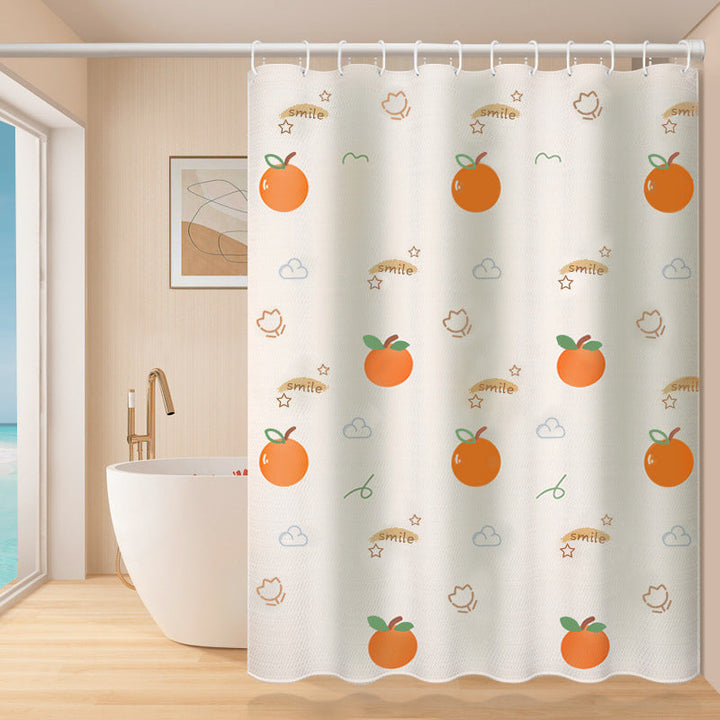 Playful Fruit-Themed Shower Curtain Kalsten