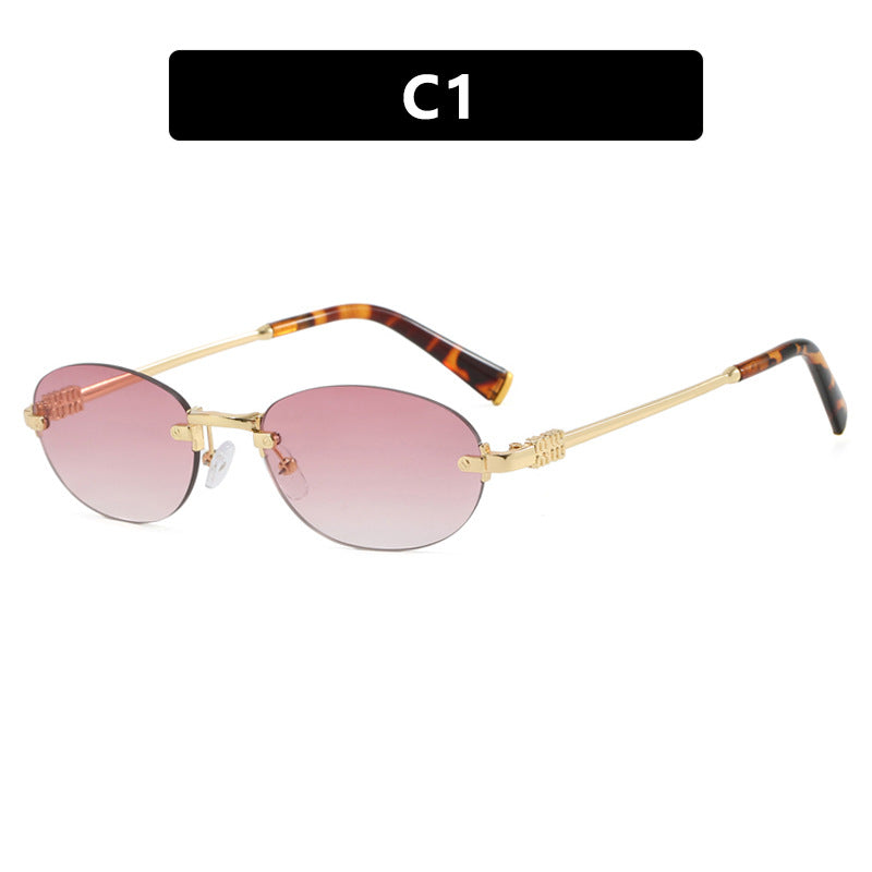 Women's fashion sunglasses with oval frame and elegant accents Kalsten