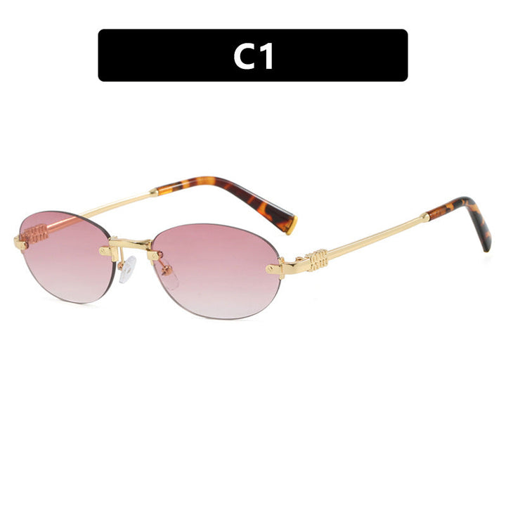 Women's fashion sunglasses with oval frame and elegant accents Kalsten