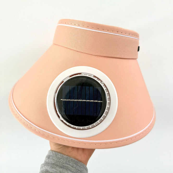 Lightweight foldable sunshade with integrated solar module and quiet fan Kalsten