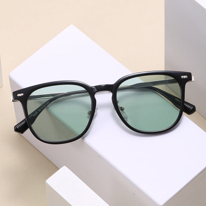 Women's clear rectangular glasses with delicate metal frame Kalsten