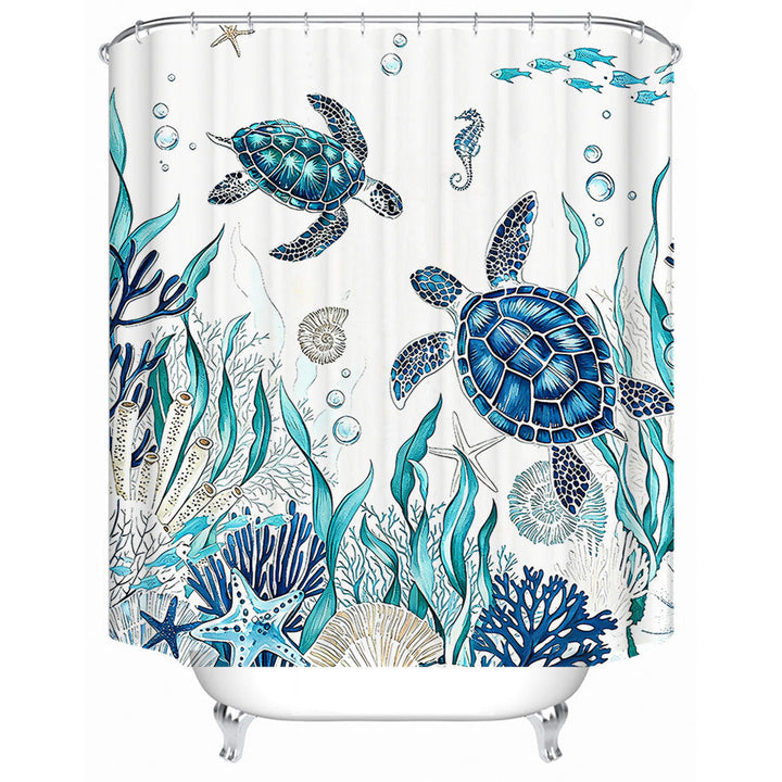 Ocean-Inspired Shower Curtain Kalsten