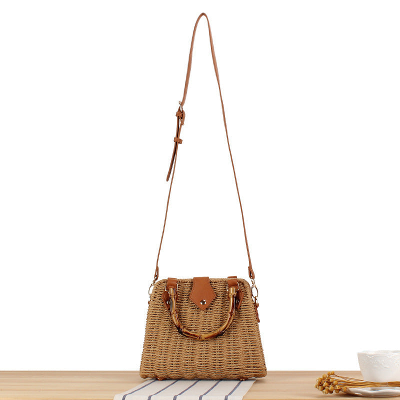 Handbag with Modern Woven Design and Adjustable Shoulder Strap Kalsten