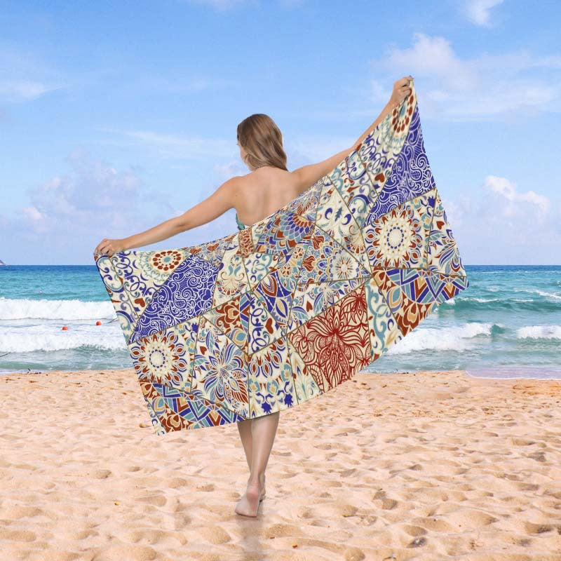 Beach blanket in exclusive mosaic design Kalsten