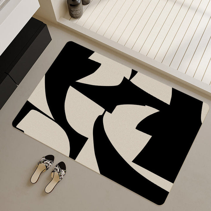 Stylish Geometric Patterned Bath Runner Kalsten