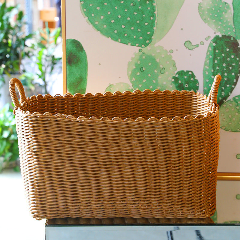 Unisex Braided Storage Basket with Practical Handle Kalsten
