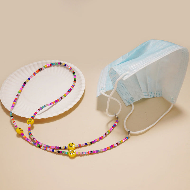 Decorative Smile Beaded Eyewear Chain kalsten