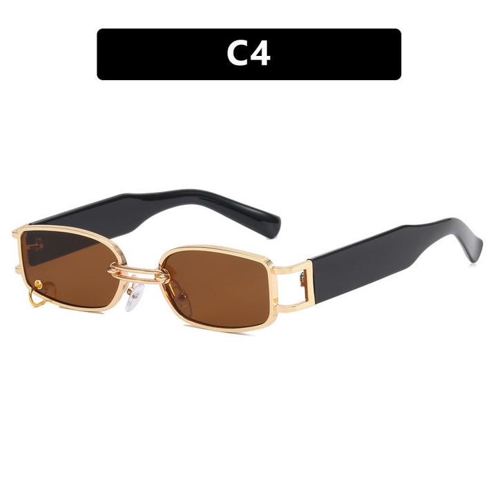 Ladies sunglasses in luxurious rectangular design with golden accents Kalsten
