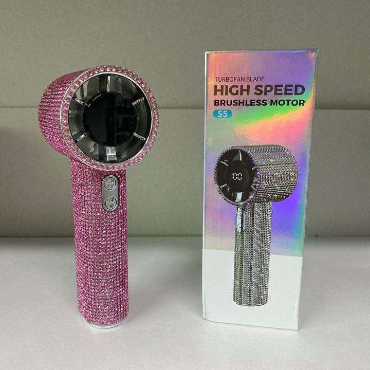 Ladies High Gloss Hand Fan with Digital Display Kalsten