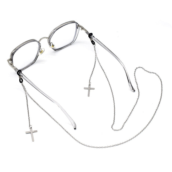 Trendy Metal Cross Eyewear Chain Kalsten