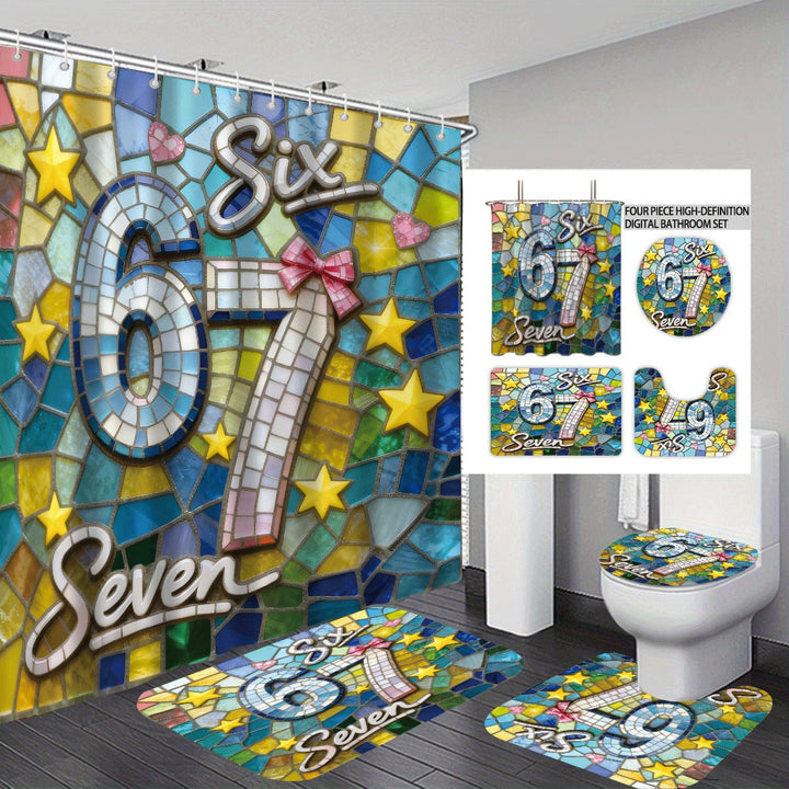 Colorful Dessert-Themed Bathroom Set Kalsten