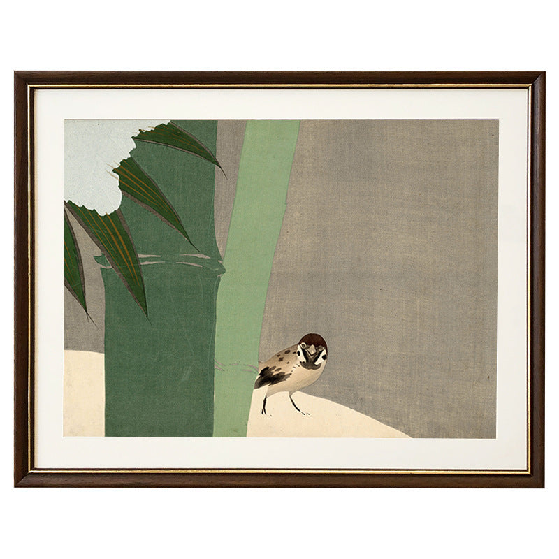 Artistic Framed Bird Illustration
